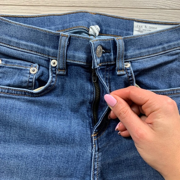 Rag & Bone Ankle Skinny Jeans in Lucky Rouge - Picture 4 of 11